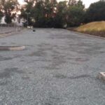 UK  car park tarmacking